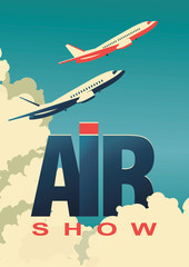 Wall Mural - air show poster airplane