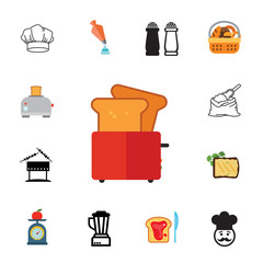 Poster - Cooking symbols icon set