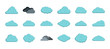 © ylivdesign - Clean cloud icon set, flat style