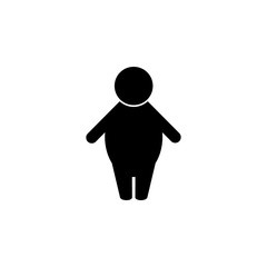 Silhouette of a fat man icon. Elements of obesity problems icon. Premium quality graphic design icon. Simple icon for websites, web design, mobile app, info graphics