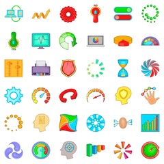 Poster - Indication icons set, cartoon style