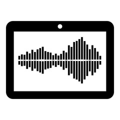 Poster - Tablet icon, simple black style