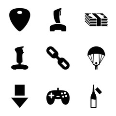 Poster - App icons. set of 9 editable filled app icons