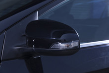 Side Rear-view Mirror Closed For Safety At Car Park