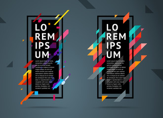 Wall Mural - vector modern bright frame for text.