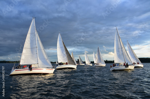 Fotografía Regatta, Segeln, Yachten, Wettfahrt, Wasser, Himmel, Segelyacht