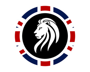 Poster - lion leo british image vector icon logo