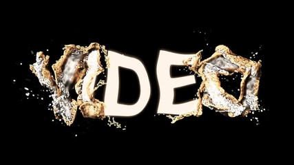 Wall Mural - word video. Beautiful animation of the text video on isolated background