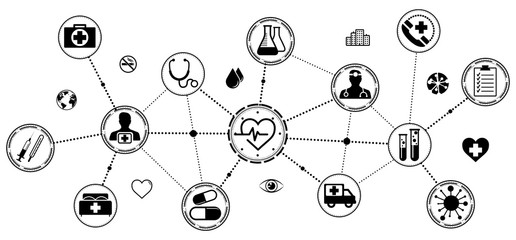 Aufkleber - Healthcare modern flat interface vector