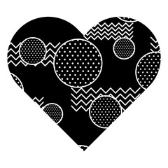  label shape heart different geometric figures vector illustration black background image