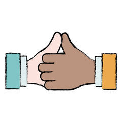 Poster - hands done deal icon vector illustration design