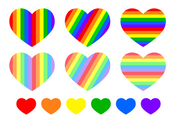 Vector background for LGBT love concept with colorful rainbow heart