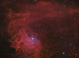 Wall Mural - flaming star nebula (also known as ic 405, sh2-229) in the constellation auriga