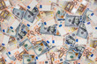 © RomanR - 50 wuro and 100 dollar banknotes as background