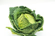 savoy cabbage isolated on white background