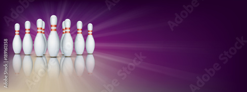 Purple Bowling Pin Deck Banner Pins © Alexander Limbach