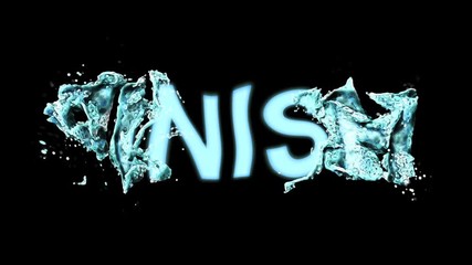 Wall Mural - word finish. Beautiful animation of the text finish on white black background