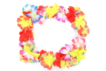 Sticker - color plastic hawaii flowers background