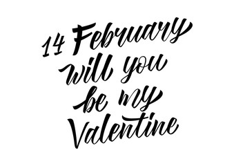 Wall Mural - Will You Be My Valentine Lettering