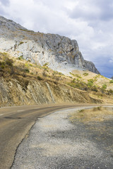 Wall Mural - Winding asphalt road in Spain