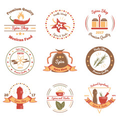 Sticker - Spices And Herbs Colored Emblems