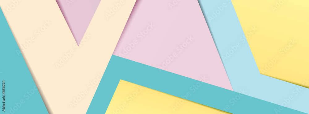 Pastel paper banner 2 - obrazy, fototapety, plakaty 