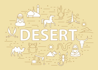 Wall Mural - Linear desert template