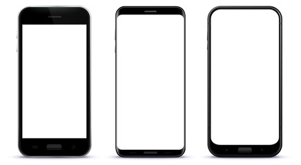 Poster - black smart phones vector illustration