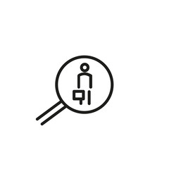 Sticker - Human Resource Searching Line Icon