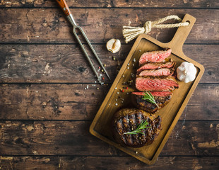 Canvas Print - Grilled marbled meat steak