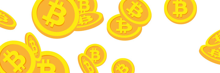 Poster - Bitcoins Banner mit Text