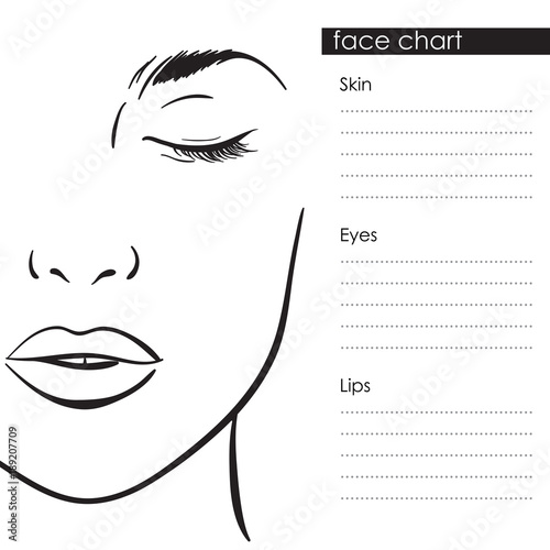 Makeup Blank Face Charts