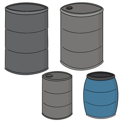 Wall Mural - vector set of barrel