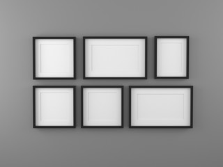 Wall Mural - Blank picture frame template for place image or text inside.