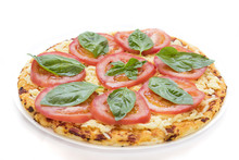 Italian Caprese Pizza.