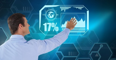 Poster - Man touching screen interface