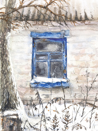 Obraz okno   okno-zima