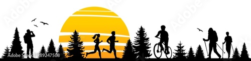 Fotografía Silhouette - Sport im Sommer