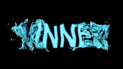 Wall Mural - word winner. Beautiful animation of the text winner on isolated background