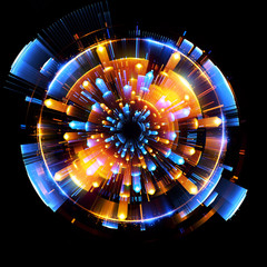 Wall Mural - abstract background. luminous swirling. elegant glowing circle. big data cloud. light ring..sparking
