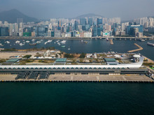Kai Tak Cruise Terminal Of Hong Kong From Drone View