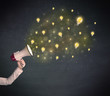 © ra2 studio - Megaphone with lightbulbs