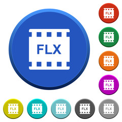 Poster - FLX movie format beveled buttons