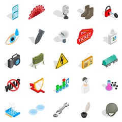 Poster - Labor icons set, isometric style