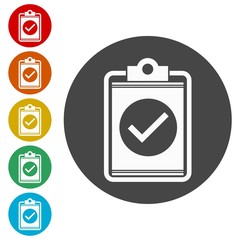 Canvas Print - Checklist icon, checklist icon form approved 