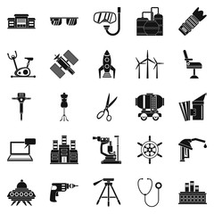 Poster - Outfit icons set, simple style