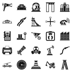 Poster - Accoutrement icons set, simple style