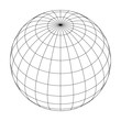 © pyty - Earth planet globe grid of meridians and parallels, or latitude and longitude. 3D vector illustration.
