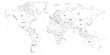 © pyty - Black outline map of World. Simple vector illustration.