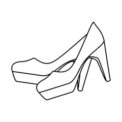 Canvas Print - elegant heel female icon vector illustration design